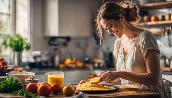 Recept voor een smakelijke omelet van kikkererwtenmeel